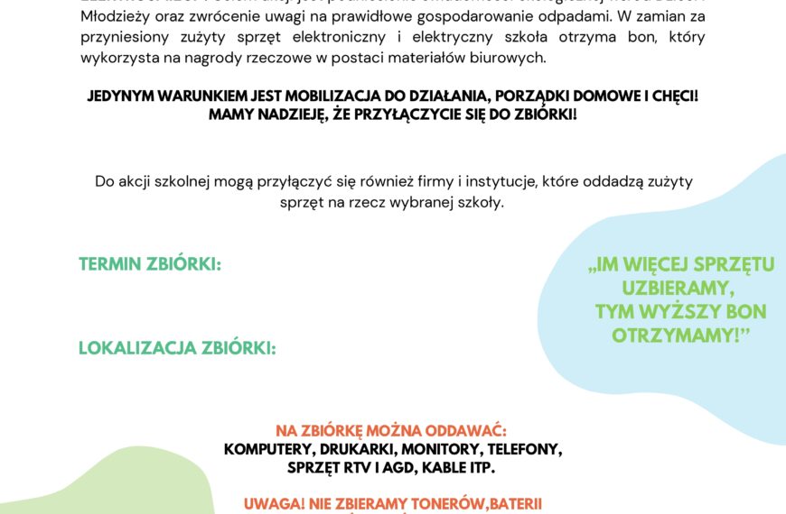 Wszystkie Dzieci Zbierają Elektrośmieci