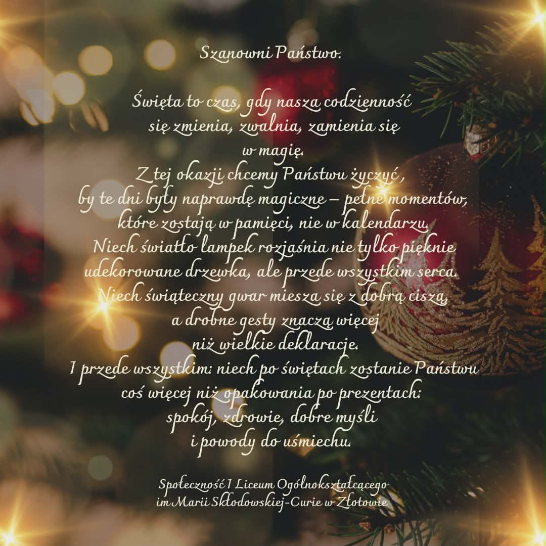 Życzenia Świąteczne