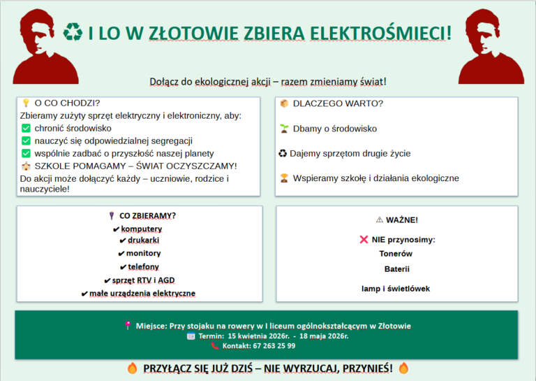 Read more about the article I LO w Złotowie zbiera elektrośmieci